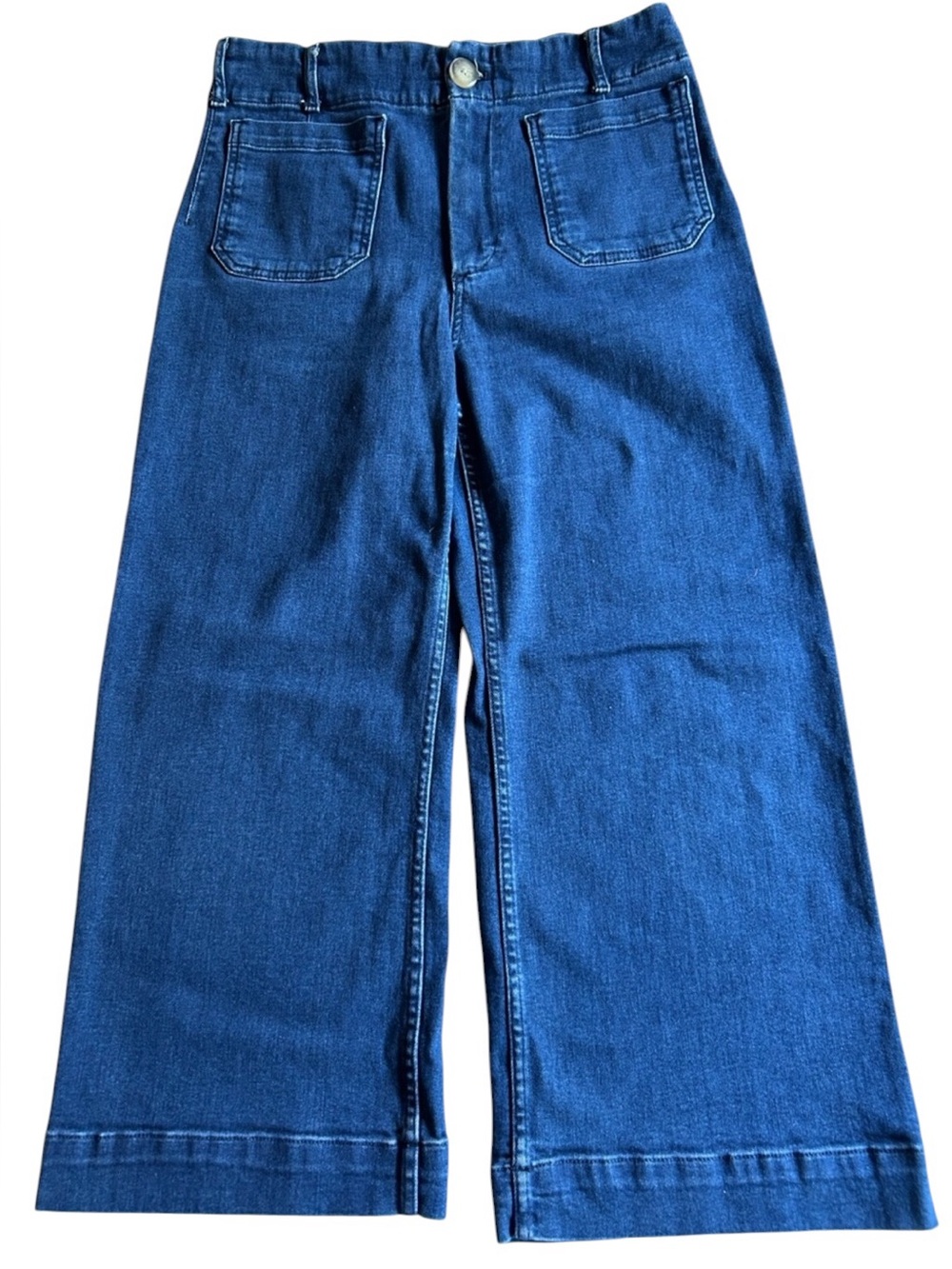 Anthropologie Maeve The Colette Wide Leg Crop Denim Jeans Size 31 - Picture 3 of 10